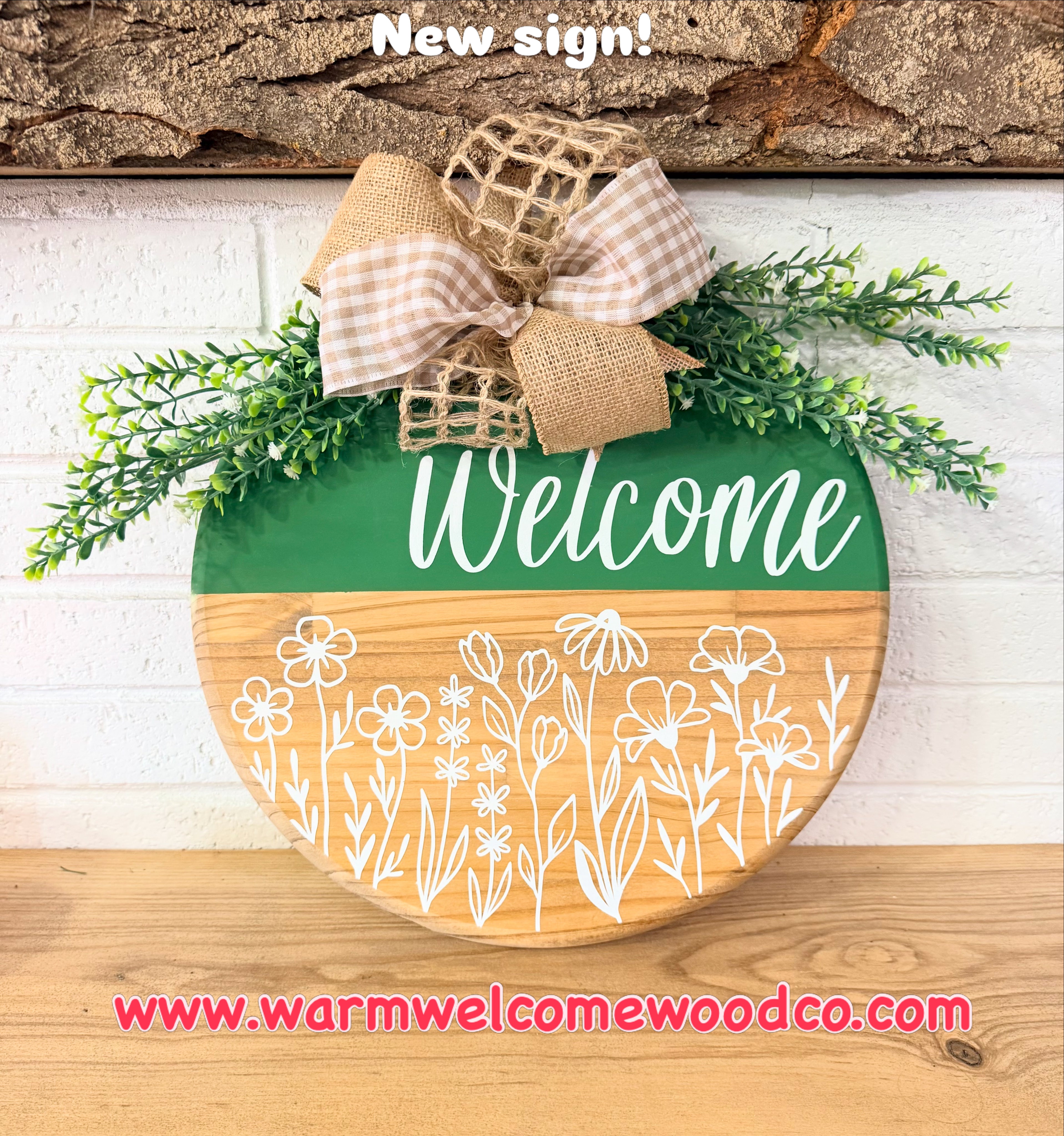 Welcome w/flowers